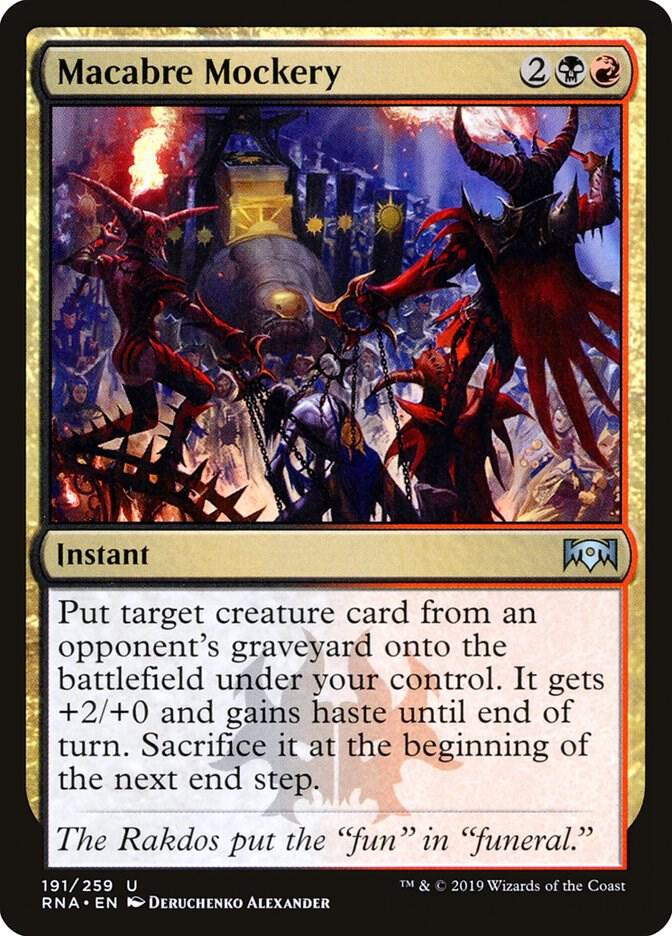 Macabre Mockery 191 card from Ravnica Allegiance