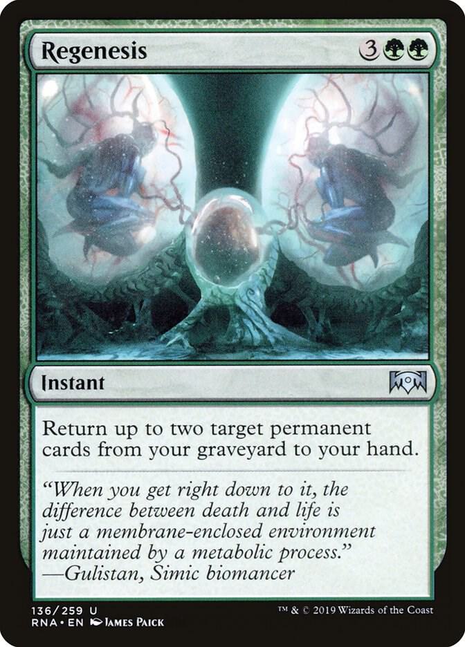 Regenesis 136 card from Ravnica Allegiance