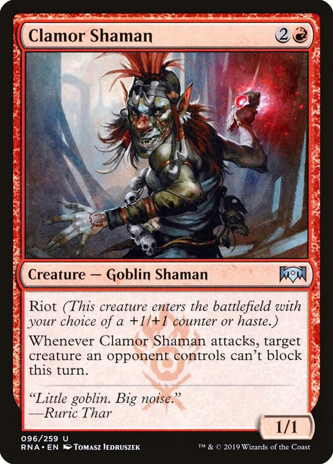 Clamor Shaman 96 card from Ravnica Allegiance