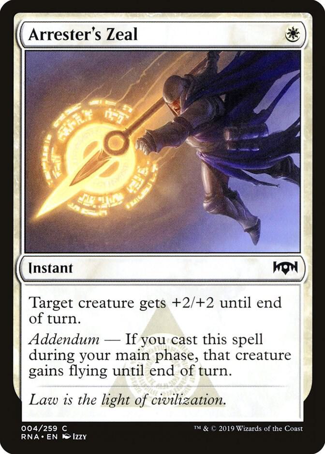 Arrester's Zeal 4 card from Ravnica Allegiance