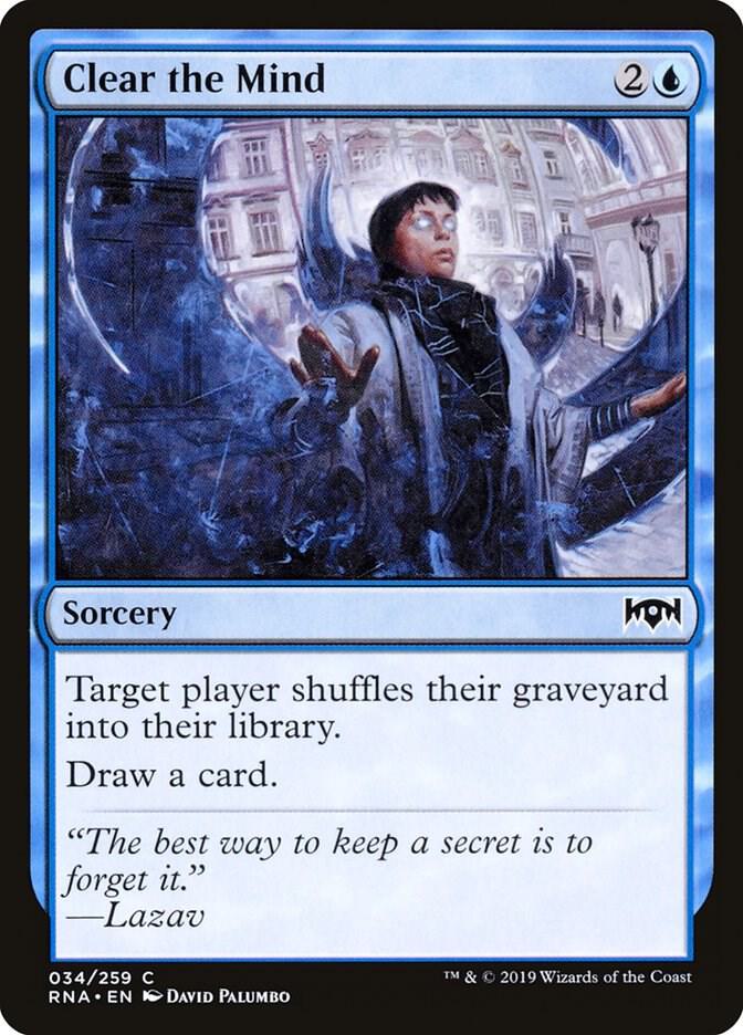 Clear the Mind 34 card from Ravnica Allegiance