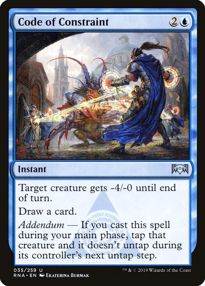 Code of Constraint 35 card from Ravnica Allegiance