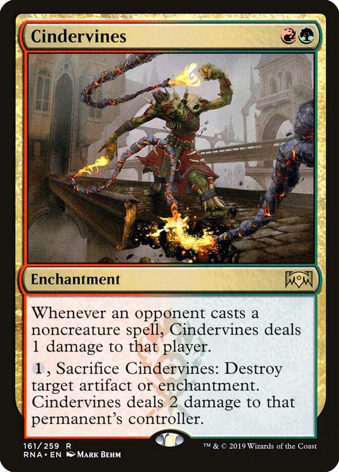 Cindervines 161 card from Ravnica Allegiance
