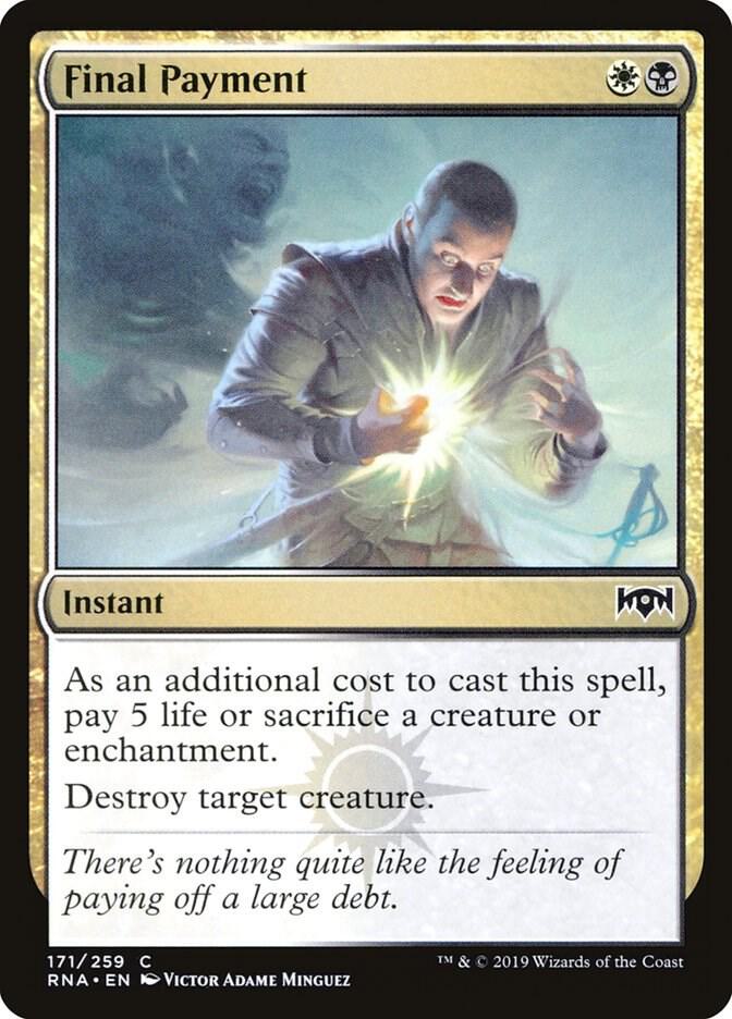 Final Payment 171 card from Ravnica Allegiance