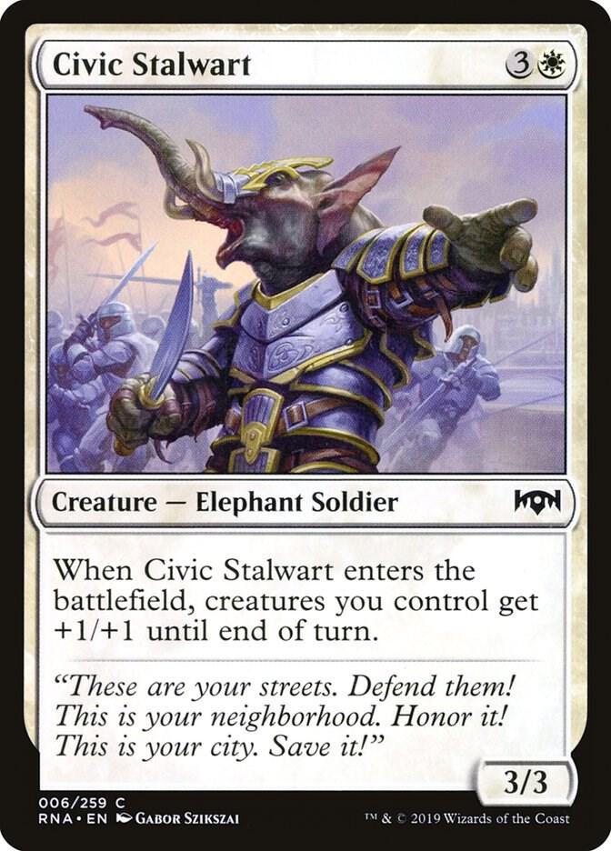 Civic Stalwart 6 card from Ravnica Allegiance