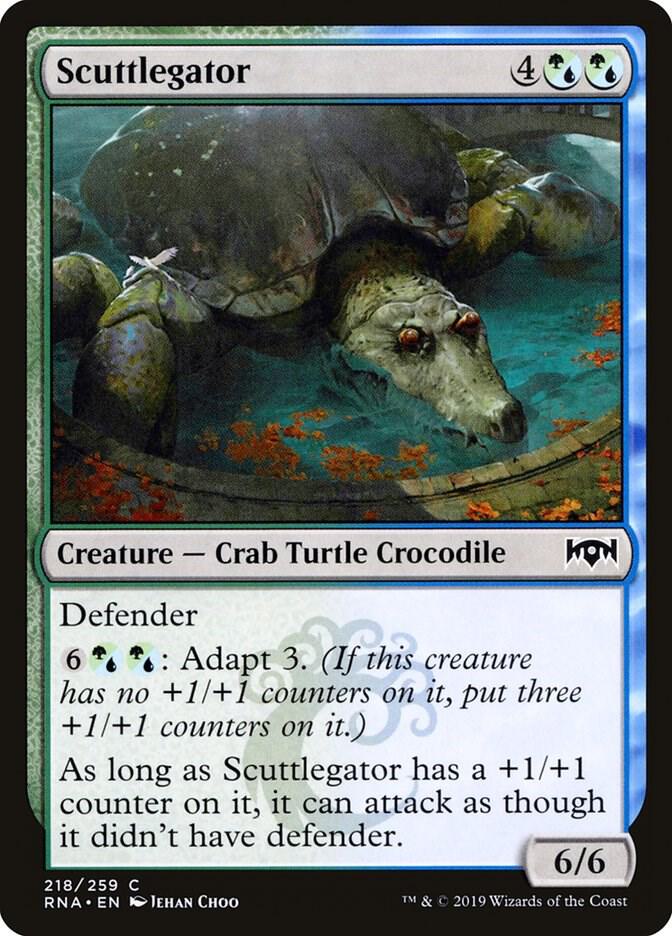 Scuttlegator 218 card from Ravnica Allegiance