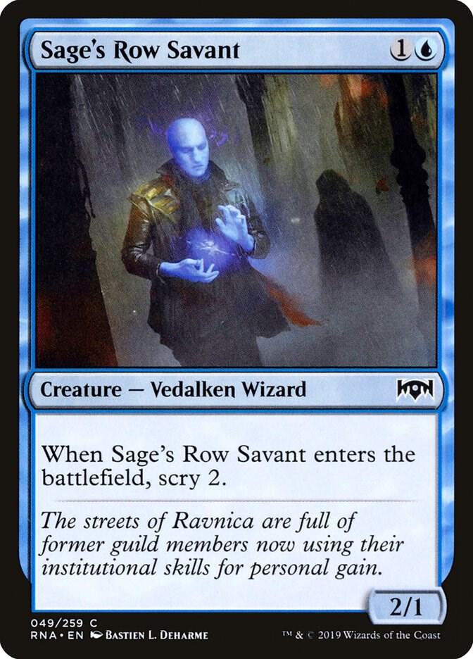 Sage's Row Savant 49 card from Ravnica Allegiance