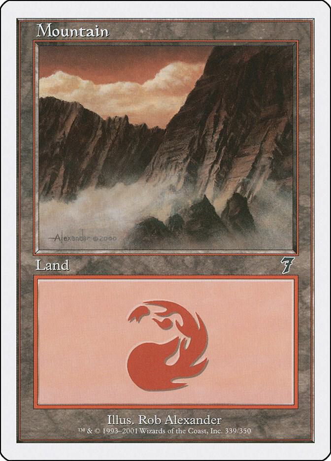 Mountain 339 card from 7th Edition