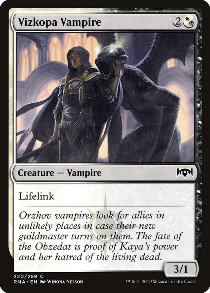 Vizkopa Vampire 220 card from Ravnica Allegiance