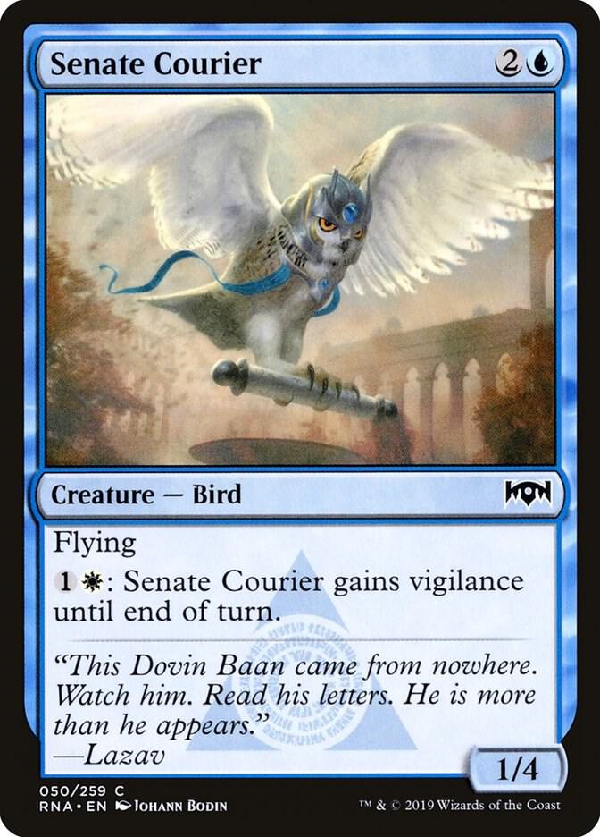 Senate Courier 50 card from Ravnica Allegiance