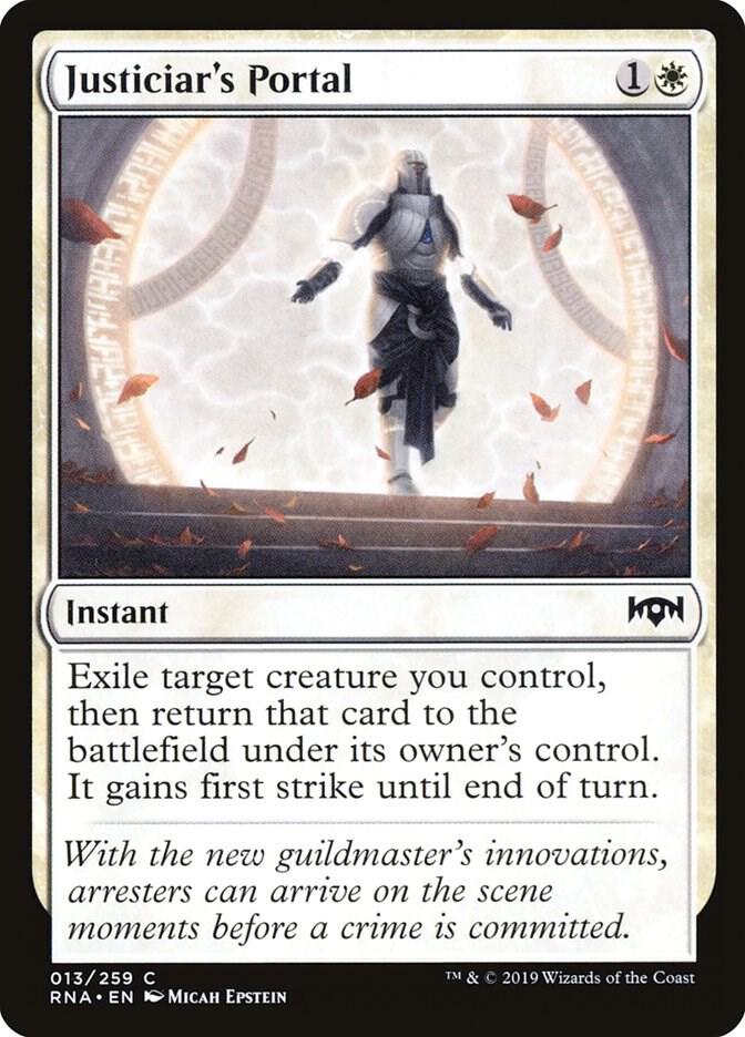 Justiciar's Portal 13 card from Ravnica Allegiance