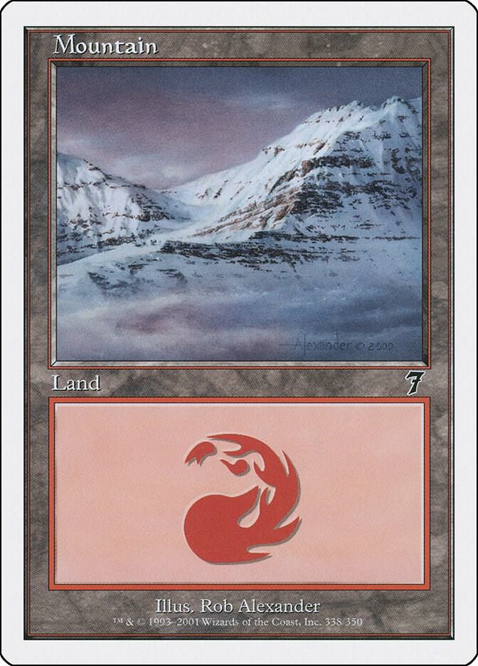 Mountain 338 card from 7th Edition