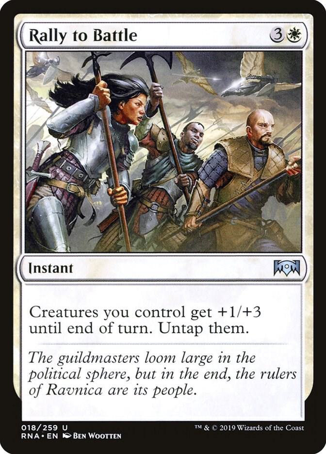 Rally to Battle 18 card from Ravnica Allegiance