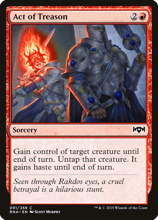 Act of Treason 91 card from Ravnica Allegiance