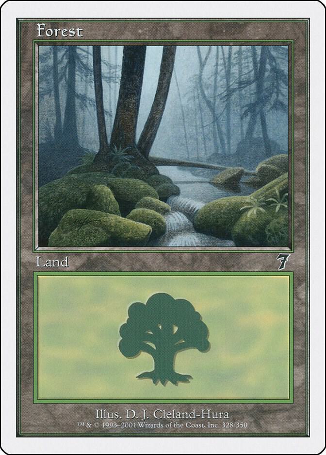 Forest 328 card from 7th Edition