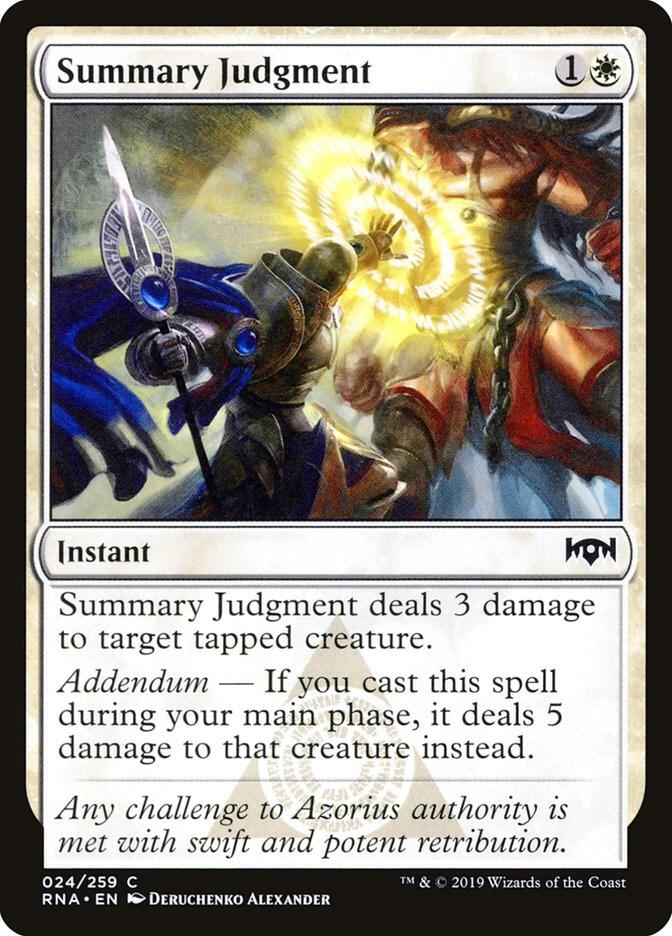 Summary Judgment 24 card from Ravnica Allegiance