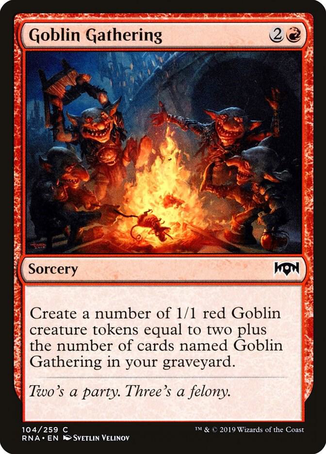 Goblin Gathering 104 card from Ravnica Allegiance