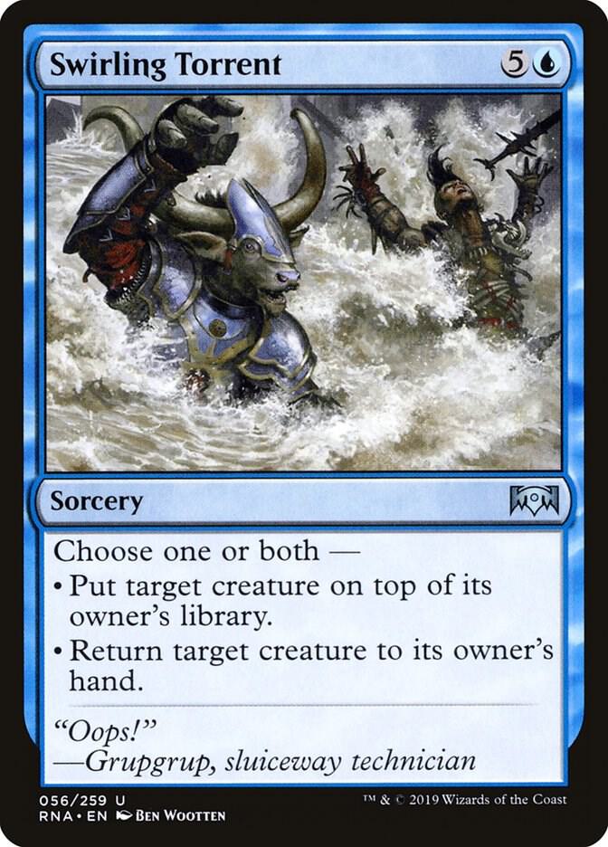 Swirling Torrent 56 card from Ravnica Allegiance