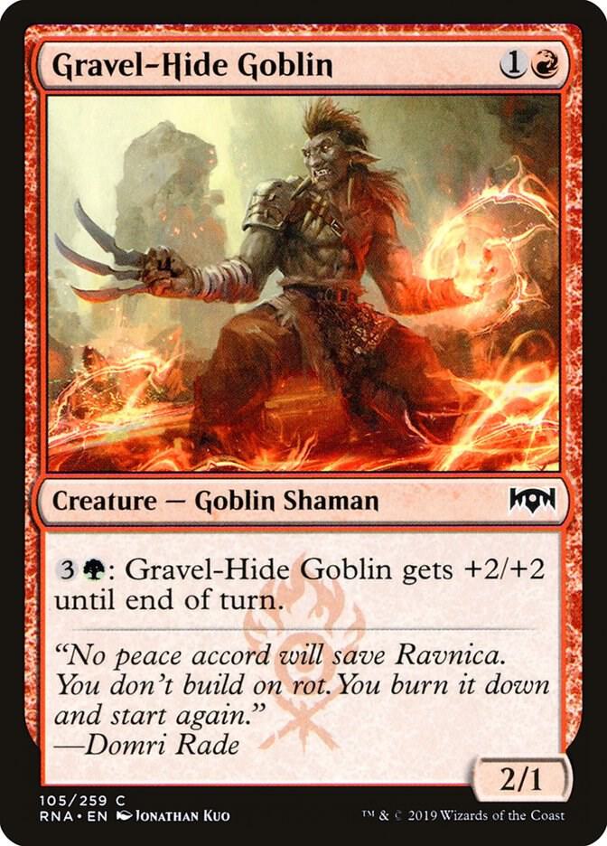 Gravel-Hide Goblin 105 card from Ravnica Allegiance