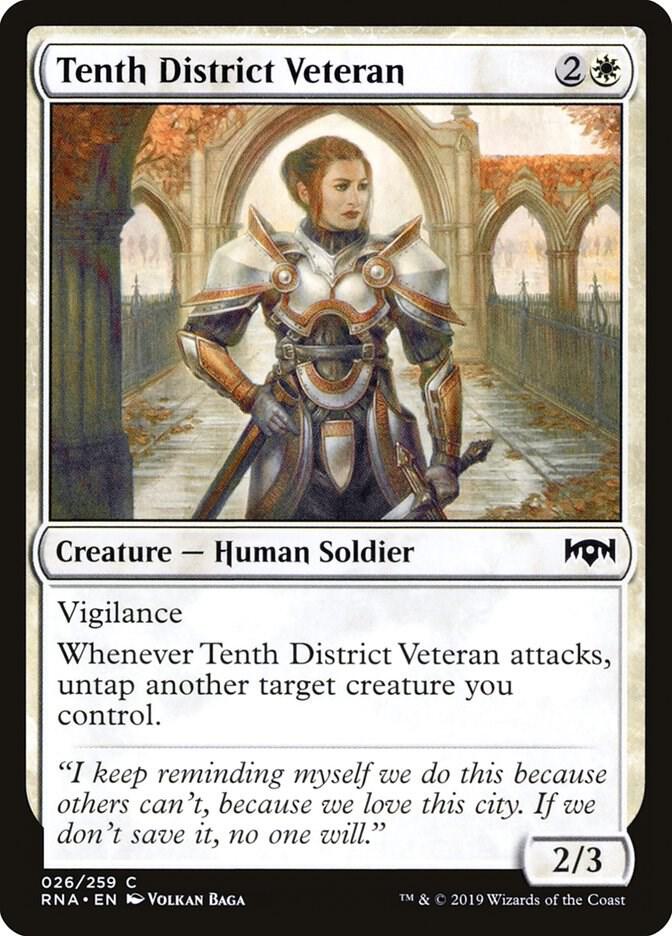 Tenth District Veteran 26 card from Ravnica Allegiance