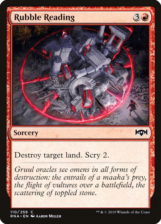 Rubble Reading 110 card from Ravnica Allegiance