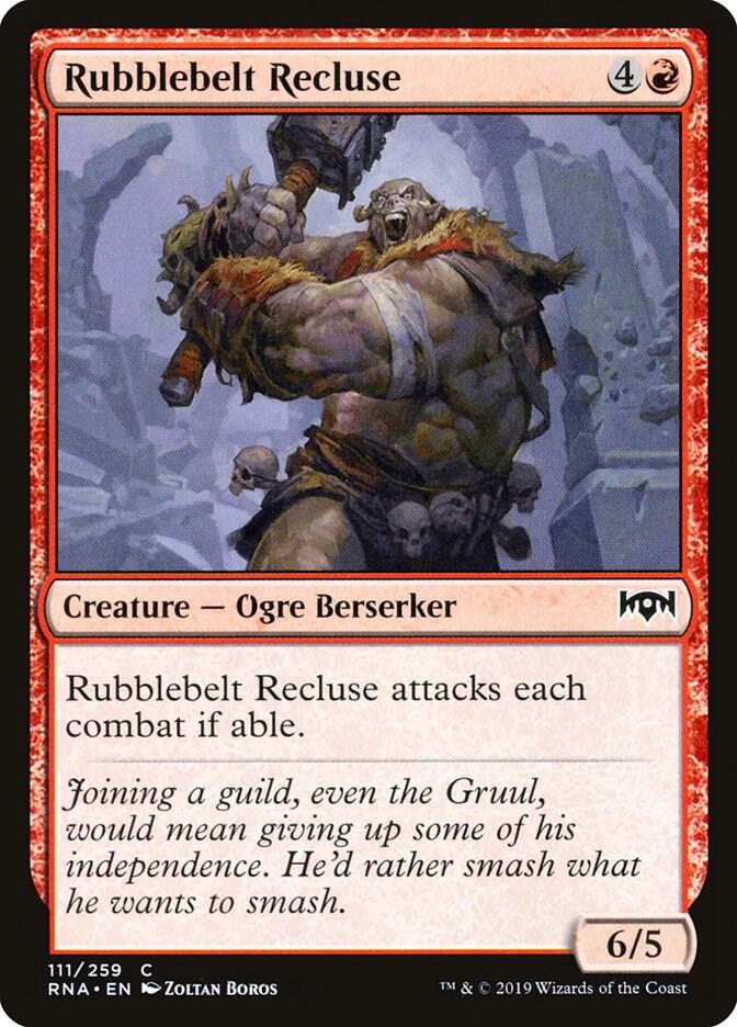 Rubblebelt Recluse 111 card from Ravnica Allegiance