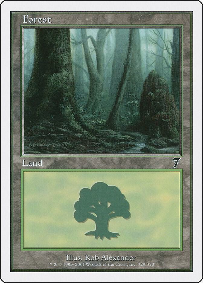 Forest 329 card from 7th Edition