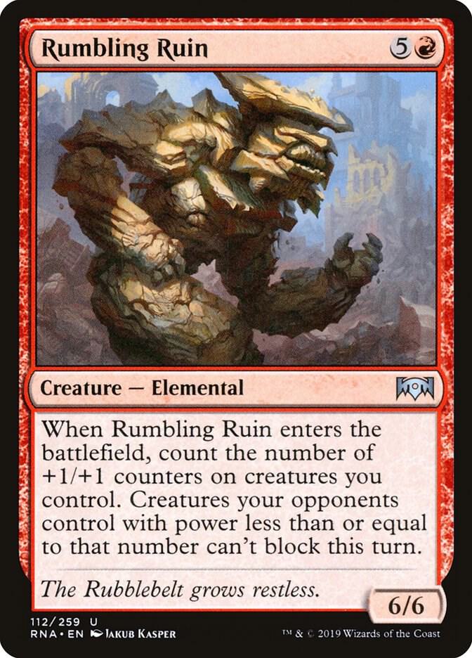 Rumbling Ruin 112 card from Ravnica Allegiance