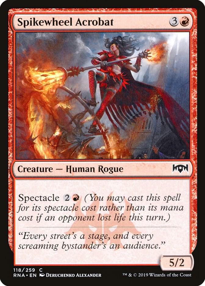 Spikewheel Acrobat 118 card from Ravnica Allegiance