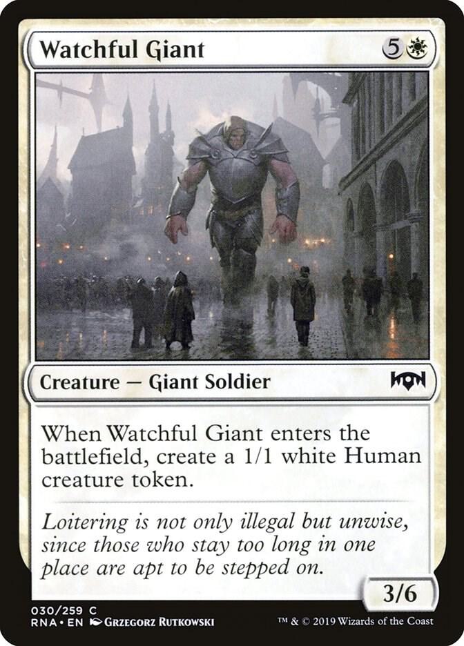 Watchful Giant 30 card from Ravnica Allegiance