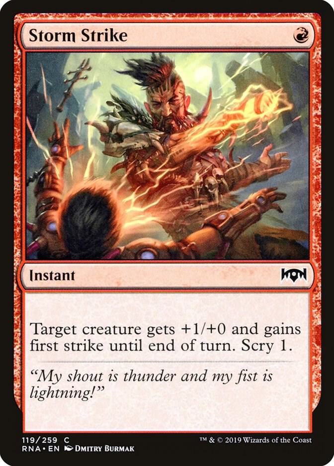 Storm Strike 119 card from Ravnica Allegiance