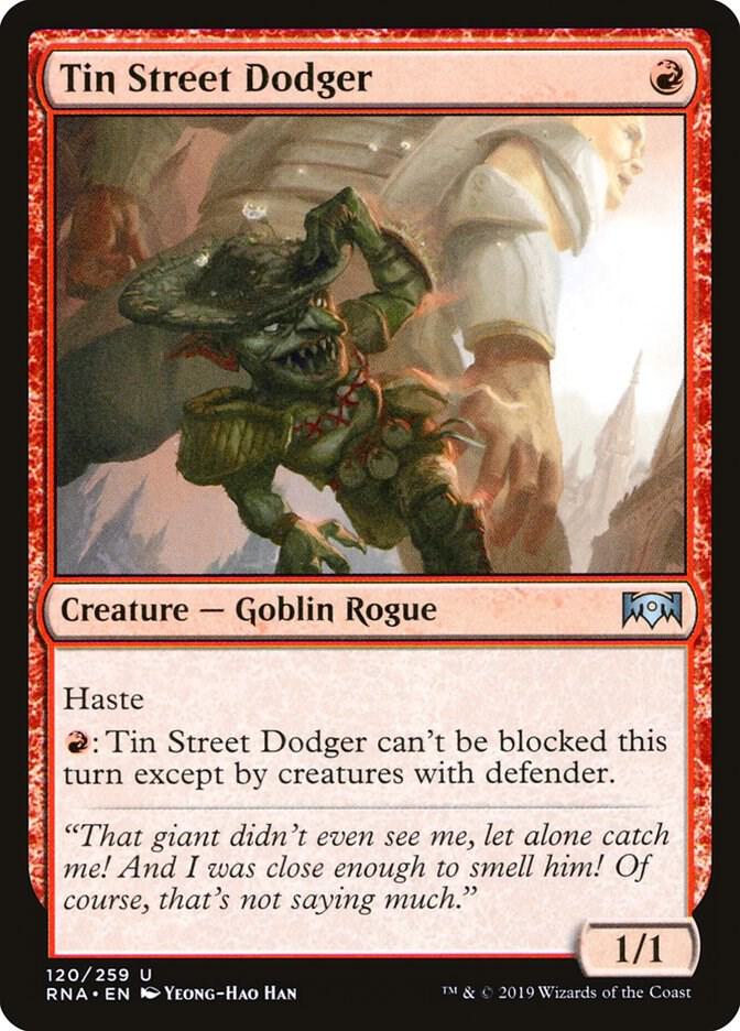 Tin Street Dodger 120 card from Ravnica Allegiance