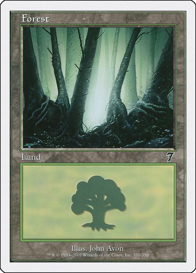 Forest 330 card from 7th Edition