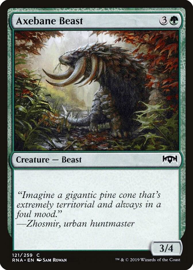 Axebane Beast 121 card from Ravnica Allegiance