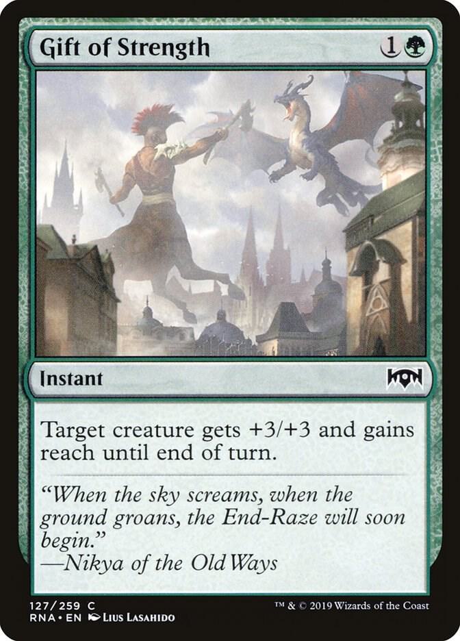 Gift of Strength 127 card from Ravnica Allegiance