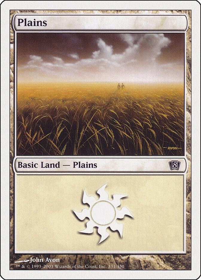 Plains 331 card from 8th Edition
