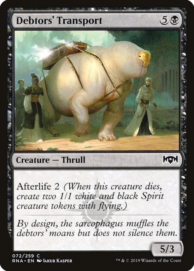 Debtors' Transport 72 card from Ravnica Allegiance