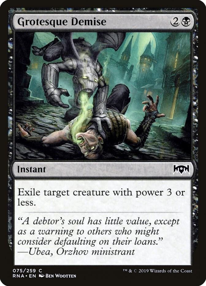 Grotesque Demise 75 card from Ravnica Allegiance