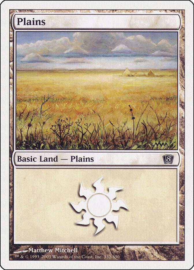 Plains 332 card from 8th Edition
