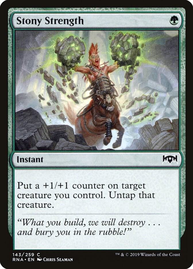 Stony Strength 143 card from Ravnica Allegiance
