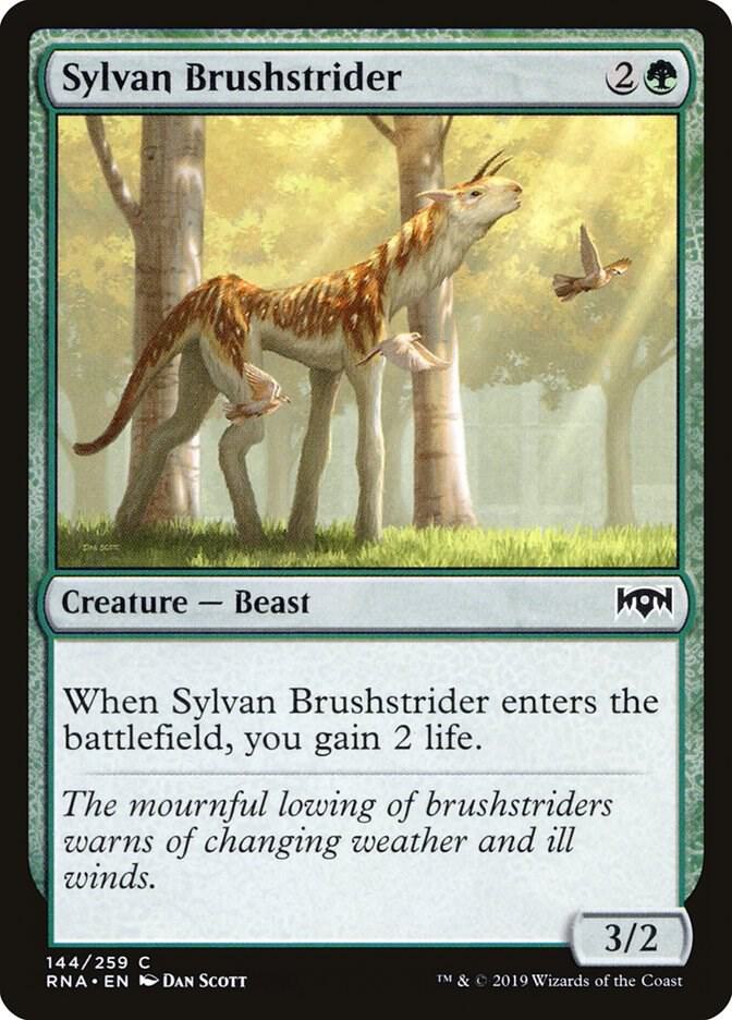 Sylvan Brushstrider 144 card from Ravnica Allegiance