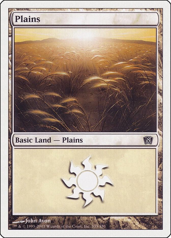 Plains 333 card from 8th Edition