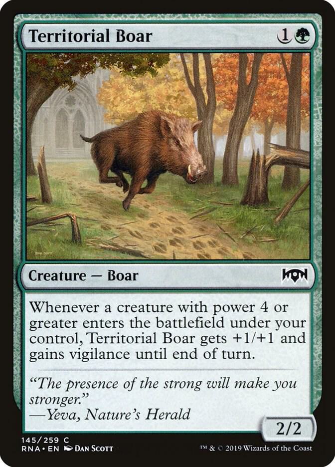 Territorial Boar 145 card from Ravnica Allegiance