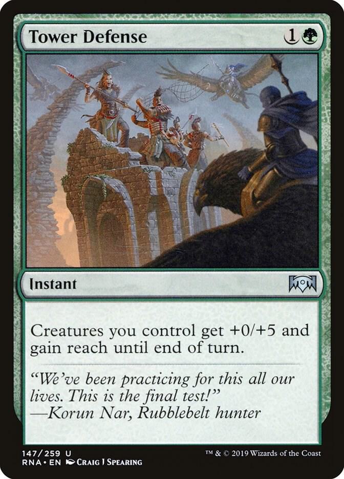 Tower Defense 147 card from Ravnica Allegiance