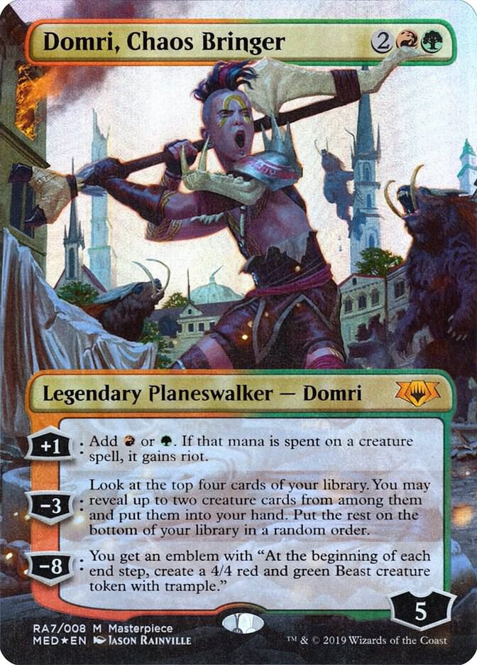 Domri, Chaos Bringer RA7 card from Mythic Edition: Ravnica Allegiance