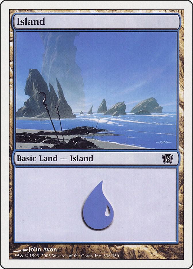 Island 336 card from 8th Edition