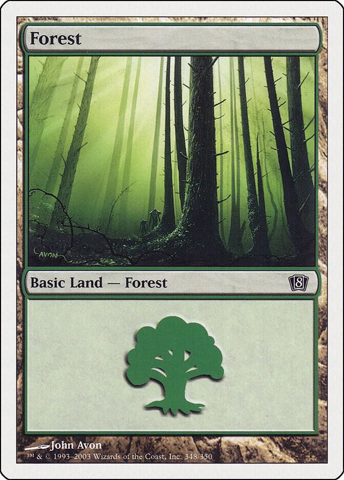 Forest 348 card from 8th Edition