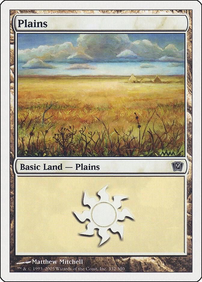 Plains 332 card from 9th Edition
