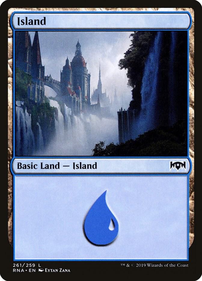 Island 261 card from Ravnica Allegiance