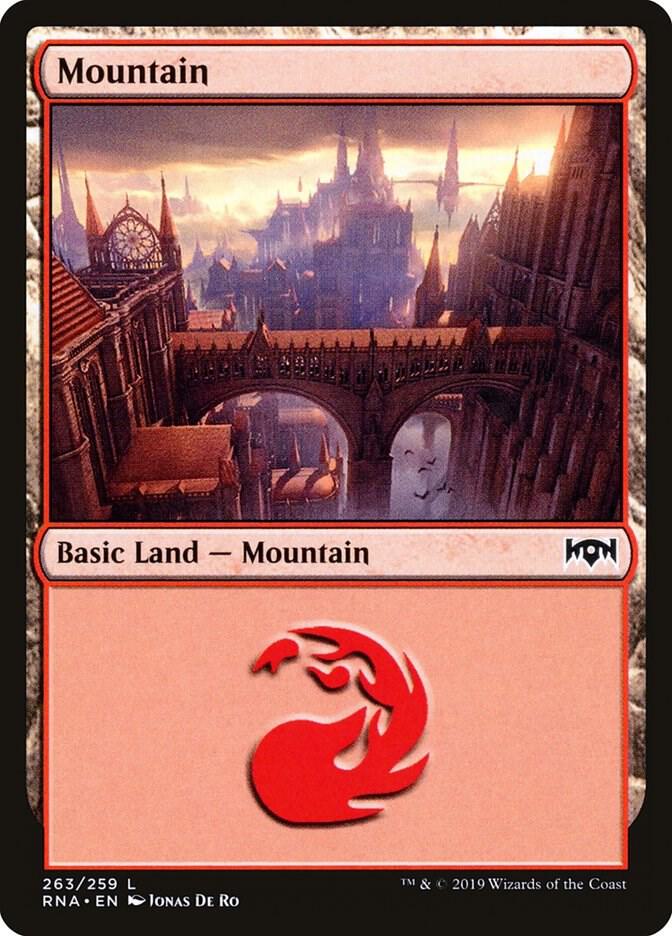Mountain 263 card from Ravnica Allegiance